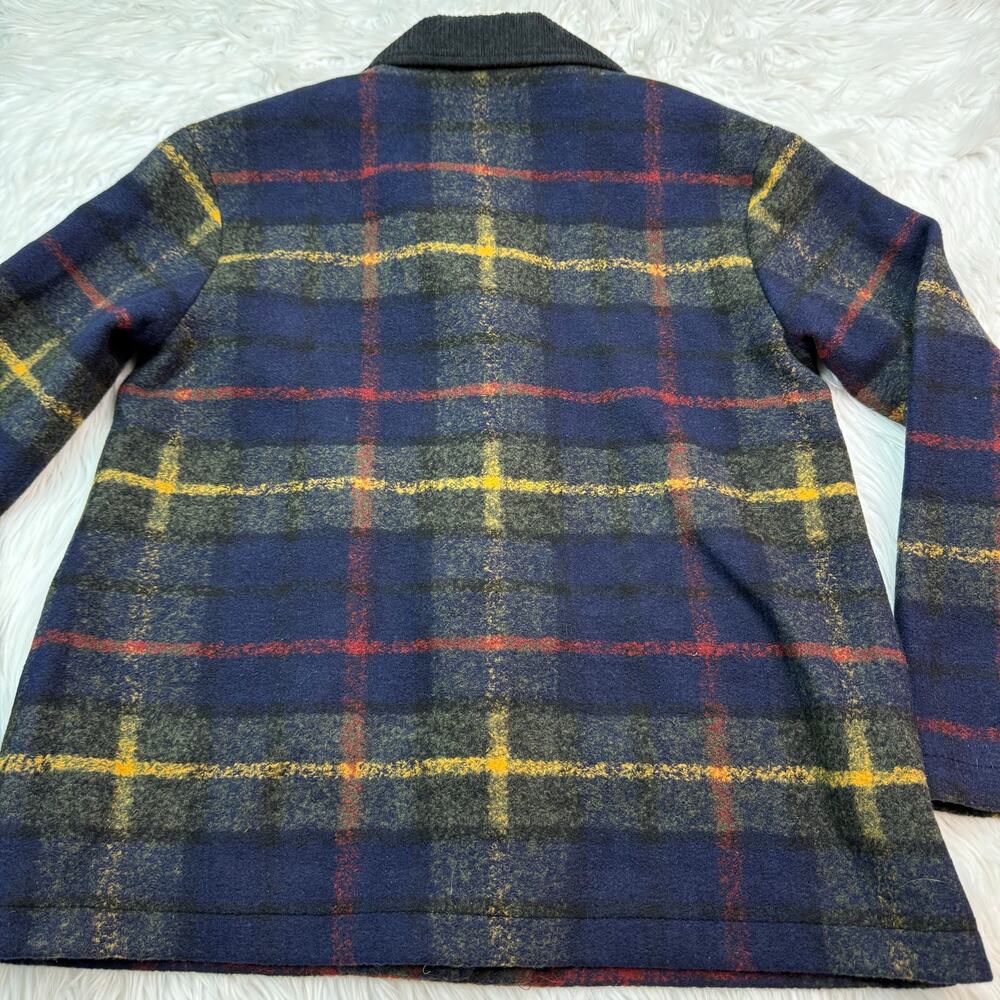 Pendleton Women's Wool Blend Barn Coat Royal Blue Plaid Size M NWT Classic Cozy - Picture 10 of 10